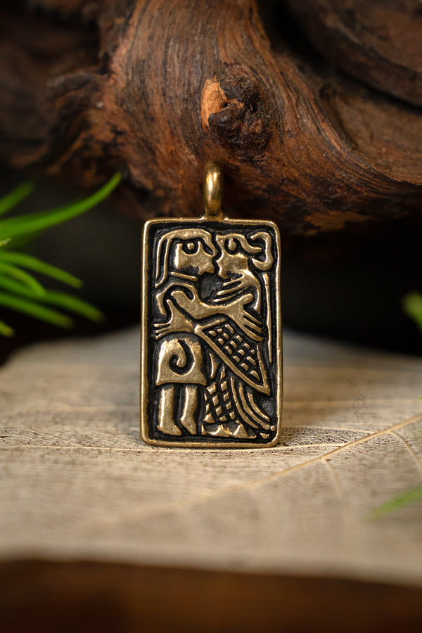 Vendel gold foils, love amulet, bronze