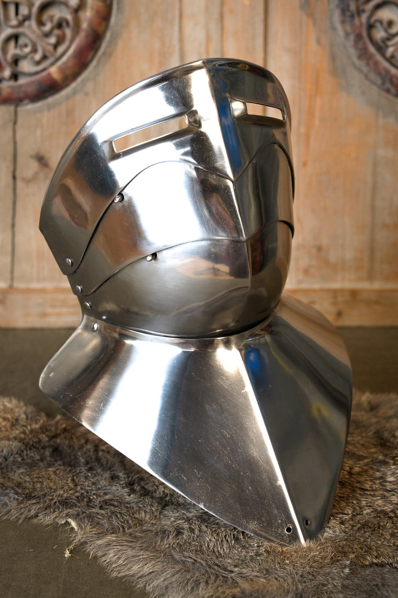 16th century bevor, falling buffe, 1.6 mm