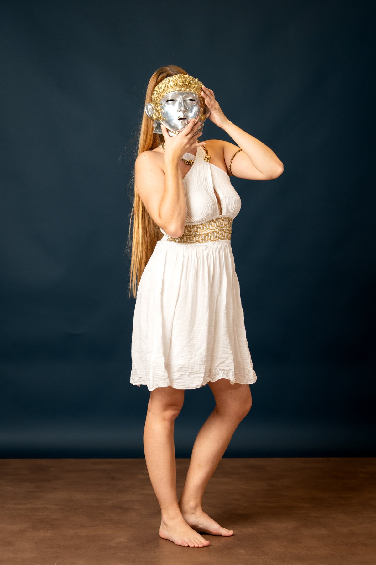 Goddess Dress Persephone, short, white