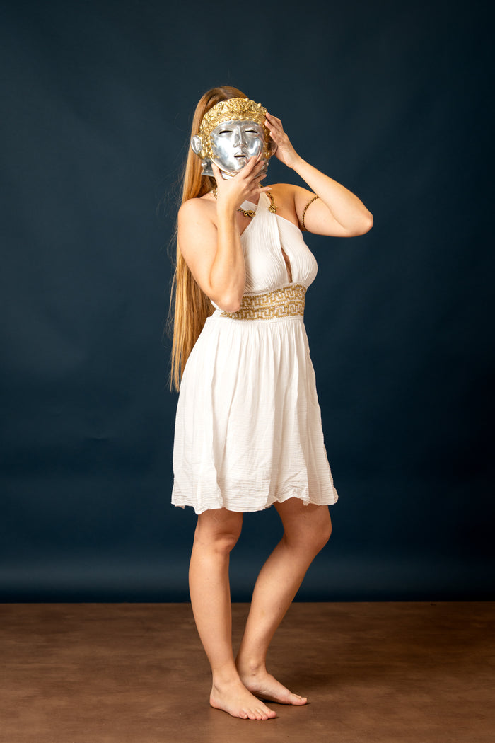 Goddess Dress Persephone, short, white