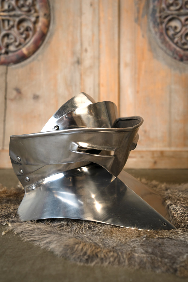 16th century bevor, falling buffe, 1.6 mm