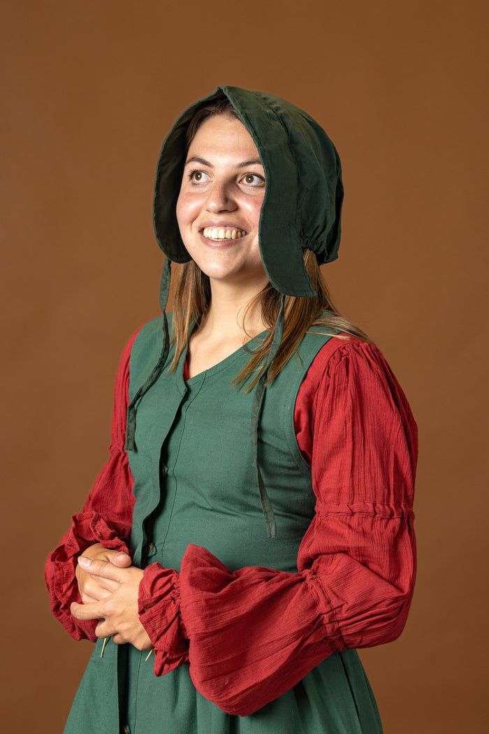Renaissance women's cap Greta, green