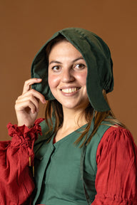 Renaissance women's cap Greta, green