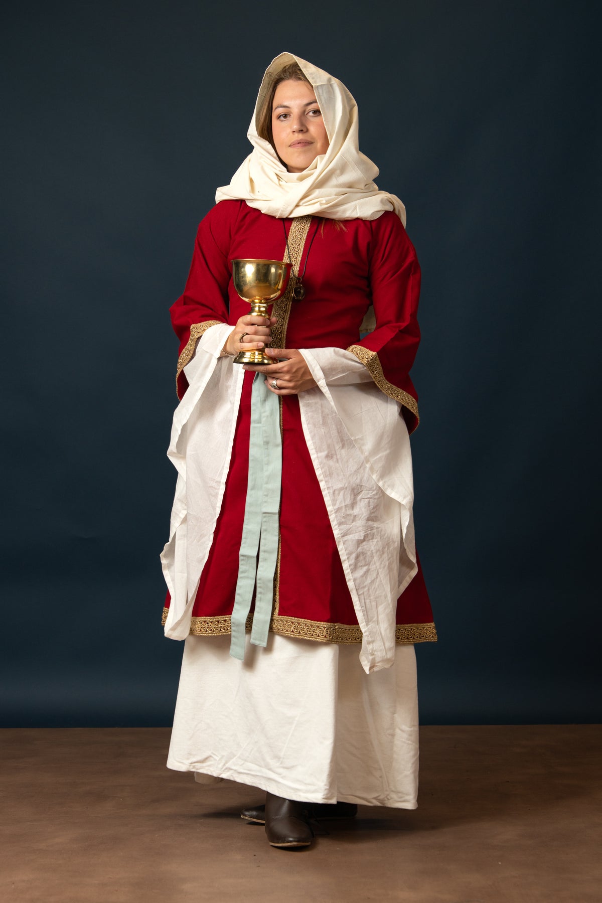 Medieval brass chalice