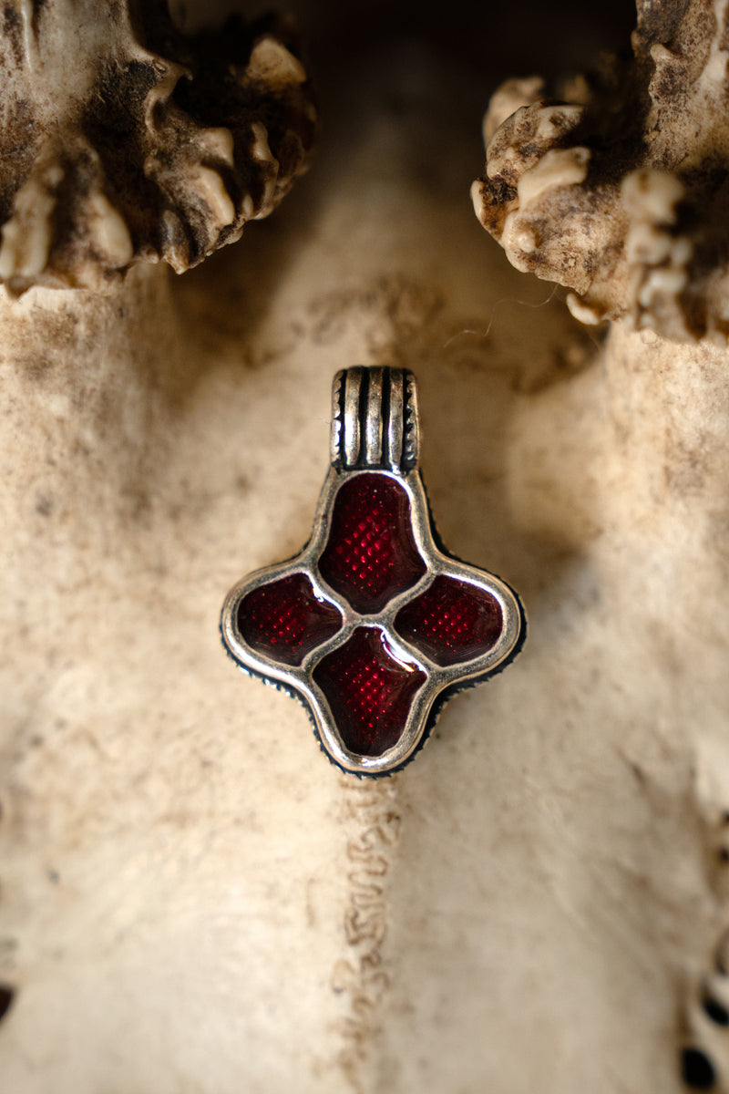 Pendentif cloisonné Uppsala, bronze argenté