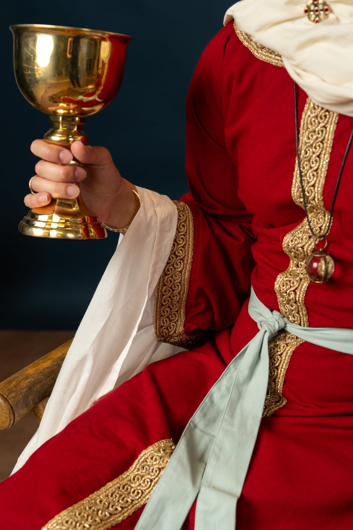 Medieval brass chalice