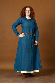 Viking dress Helga, linen, blue