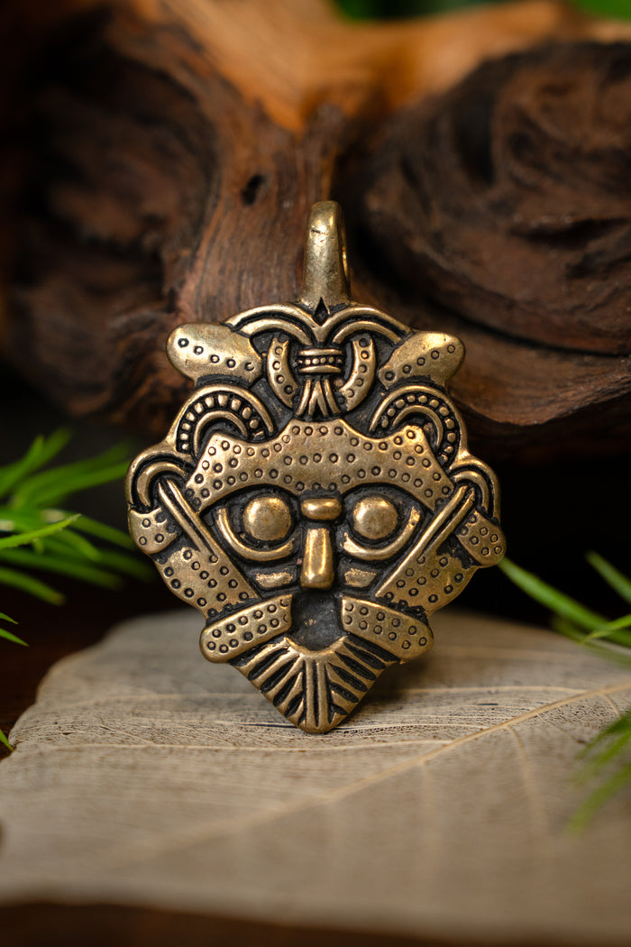 Viking Odin mask-amulet Gnezdovo, bronze