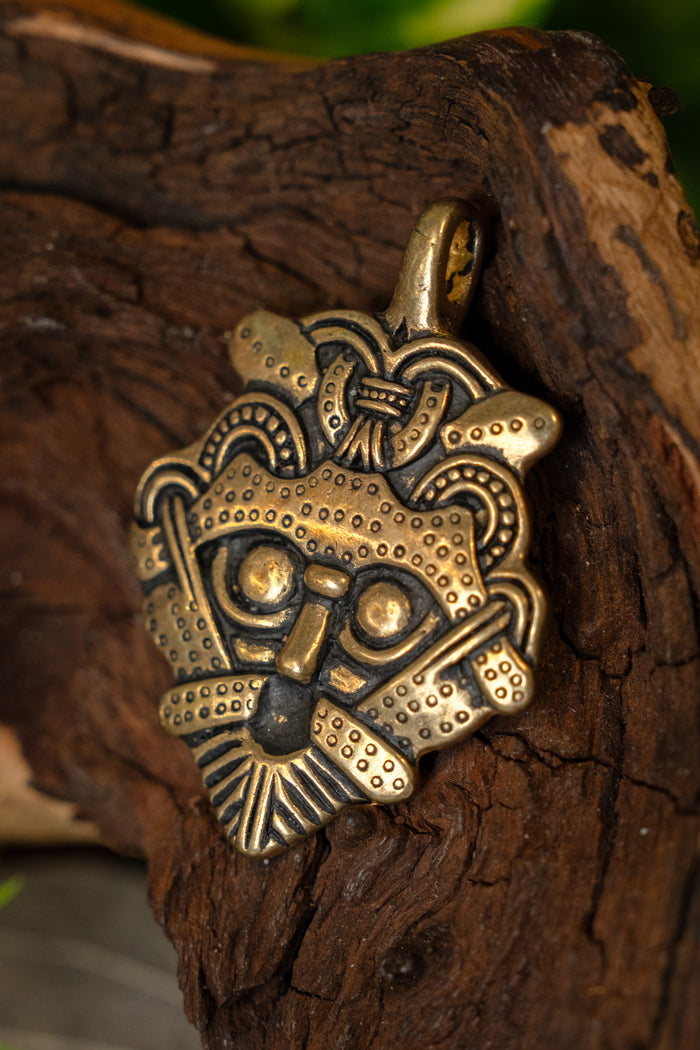 Viking Odin mask-amulet Gnezdovo, bronze