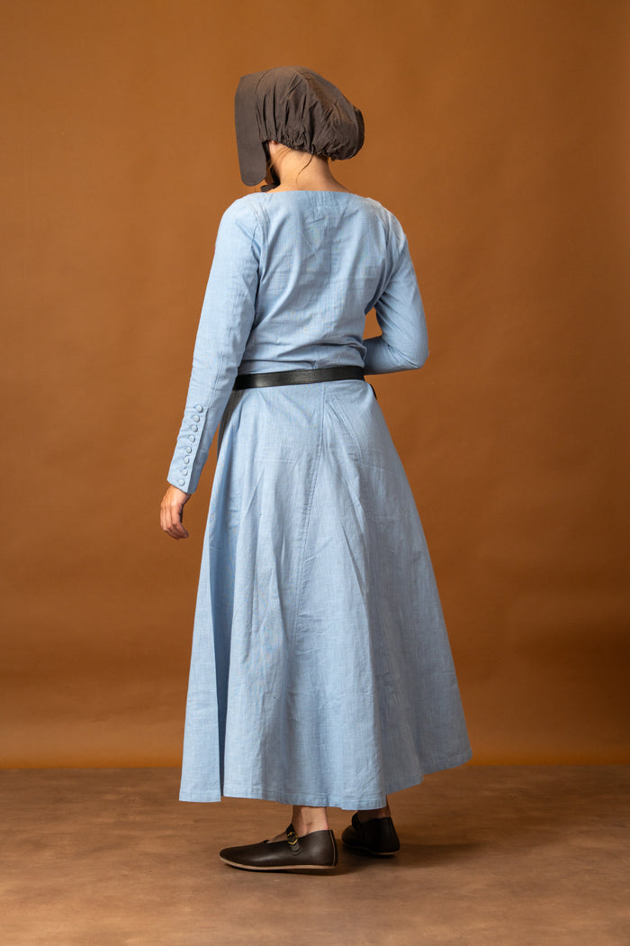 Cotehardie Marian, cotton, blue