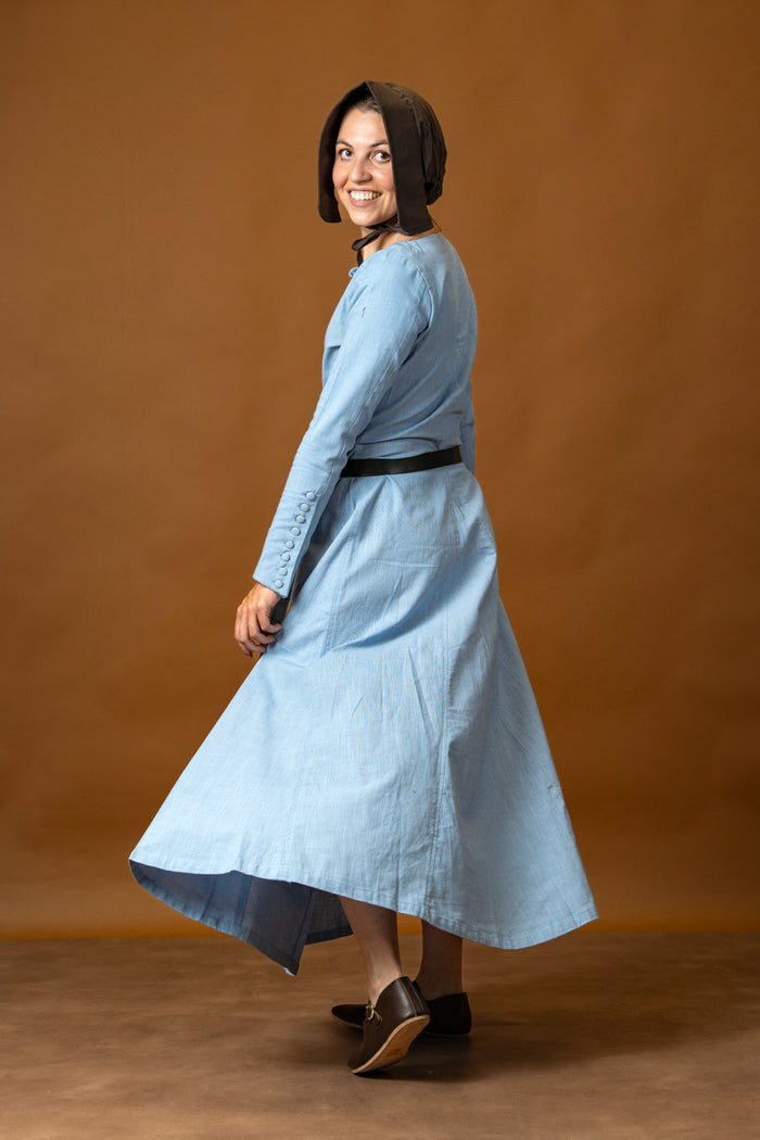 Cotehardie Marian, cotton, blue