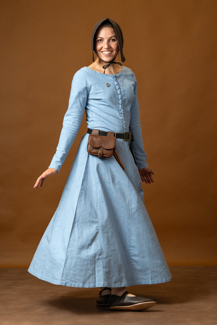 Cotehardie Marian, cotton, blue