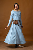 Cotehardie Marian, cotton, blue