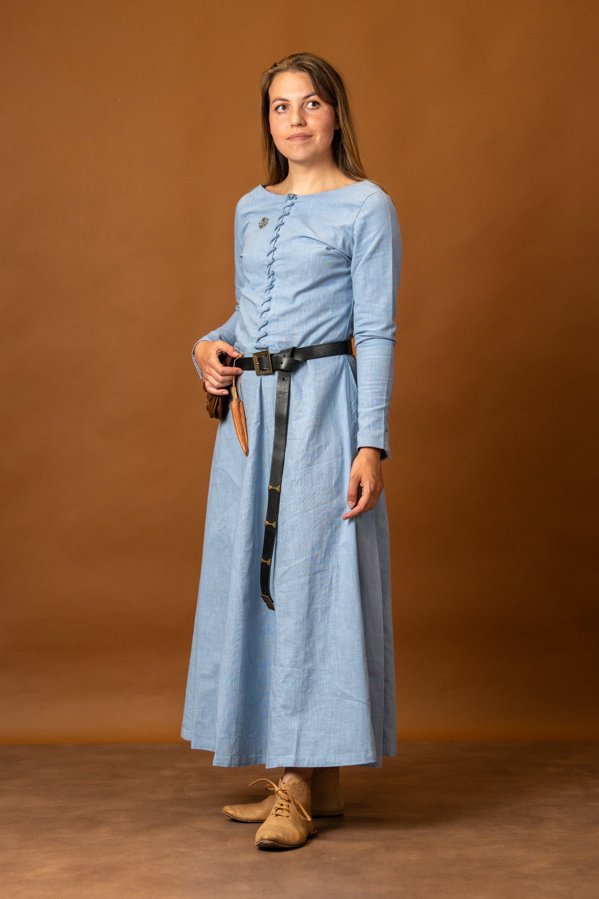 Cotehardie Marian, cotton, blue
