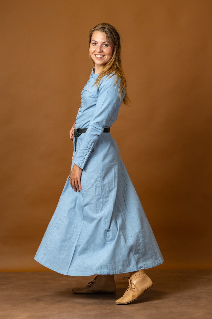 Cotehardie Marian, cotton, blue