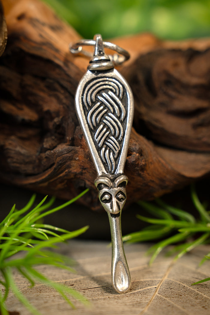 Viking ear spoon Adelsö, silvered bronze