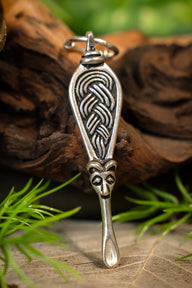 Viking ear spoon Adelsö, silvered bronze
