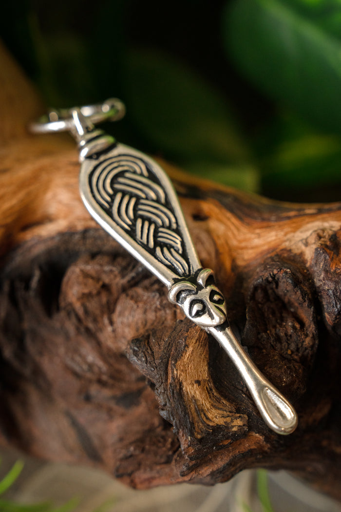 Viking ear spoon Adelsö, silvered bronze