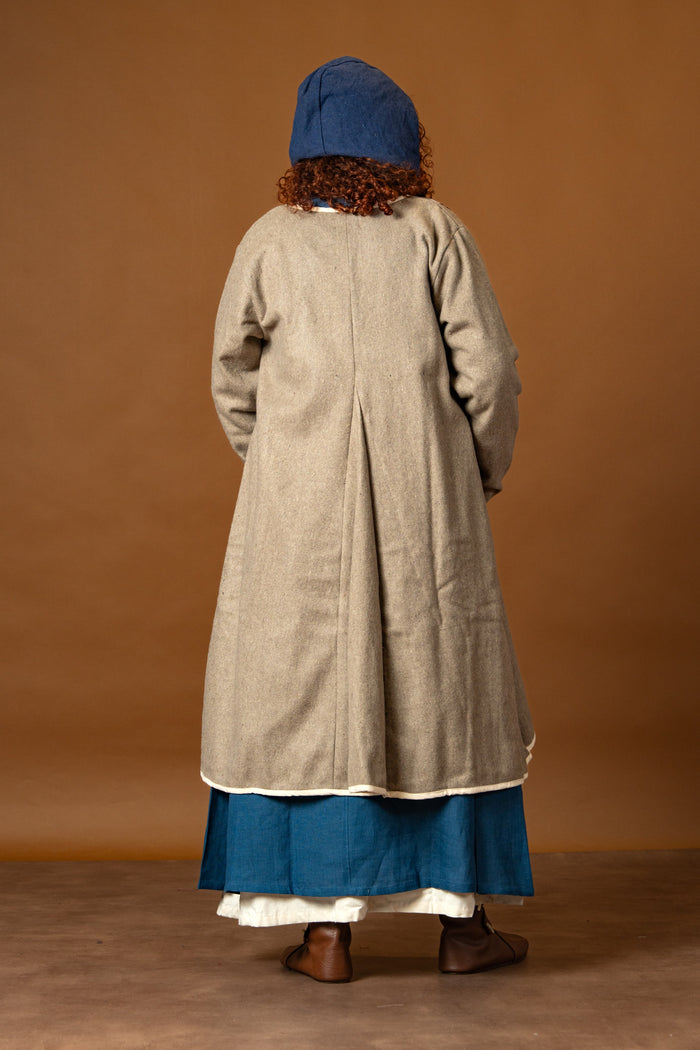 Viking kaftan Skadi, sand, wool blend