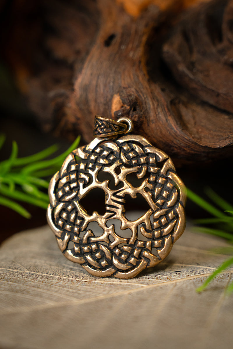 Amulet med keltisk livstræ, bronze