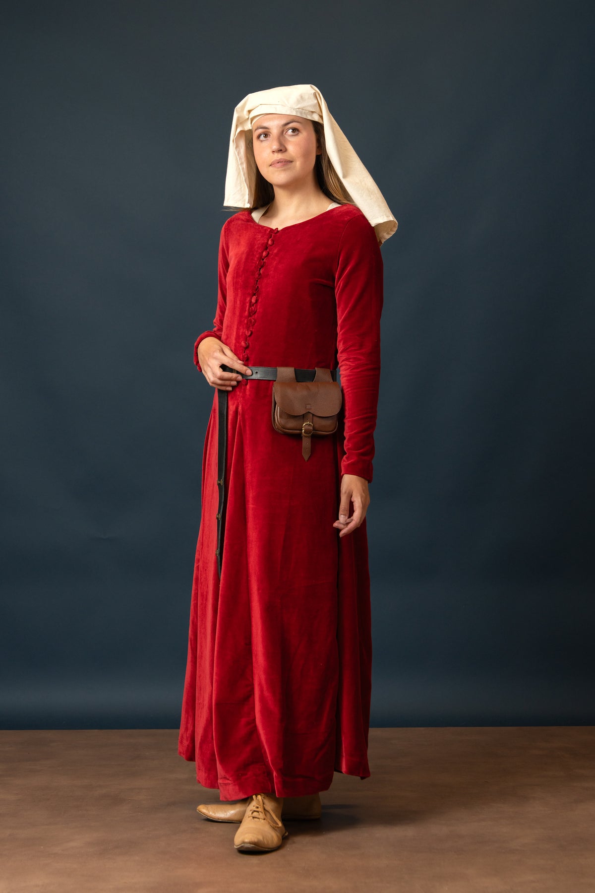 Cotehardie Colette, velvet, red