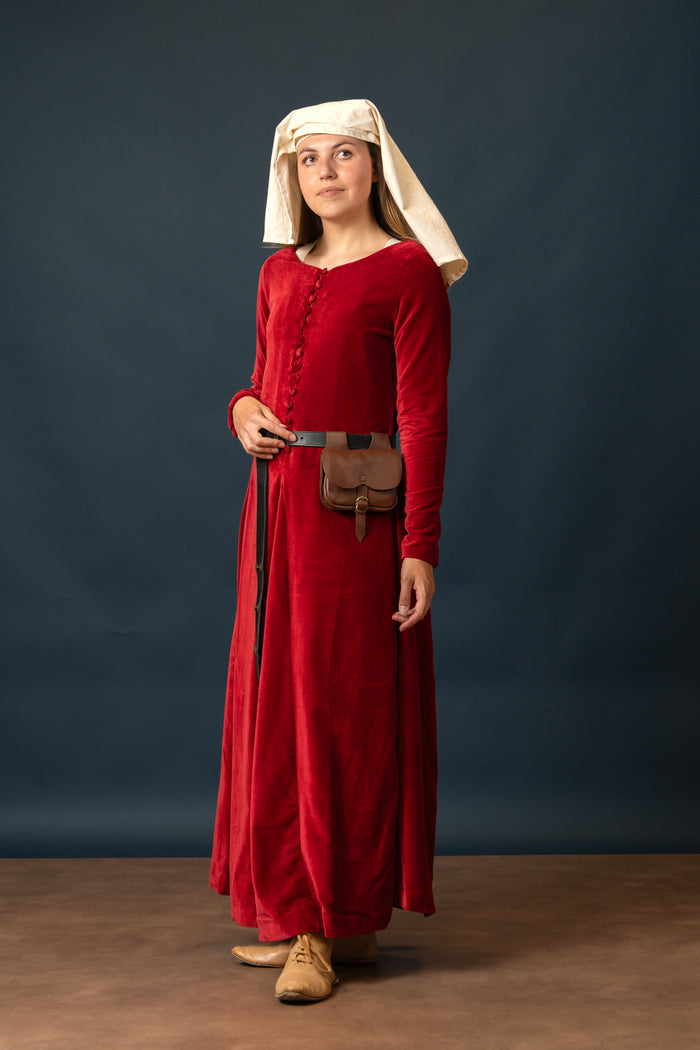 Cotehardie Colette, velvet, red