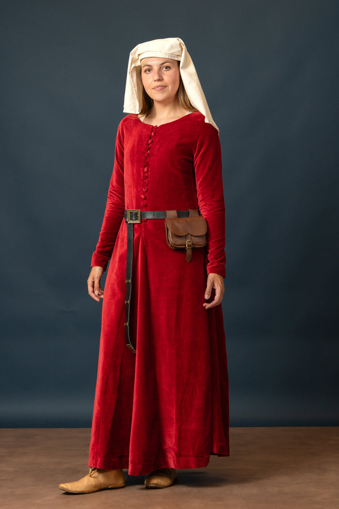 Cotehardie Colette, velvet, red
