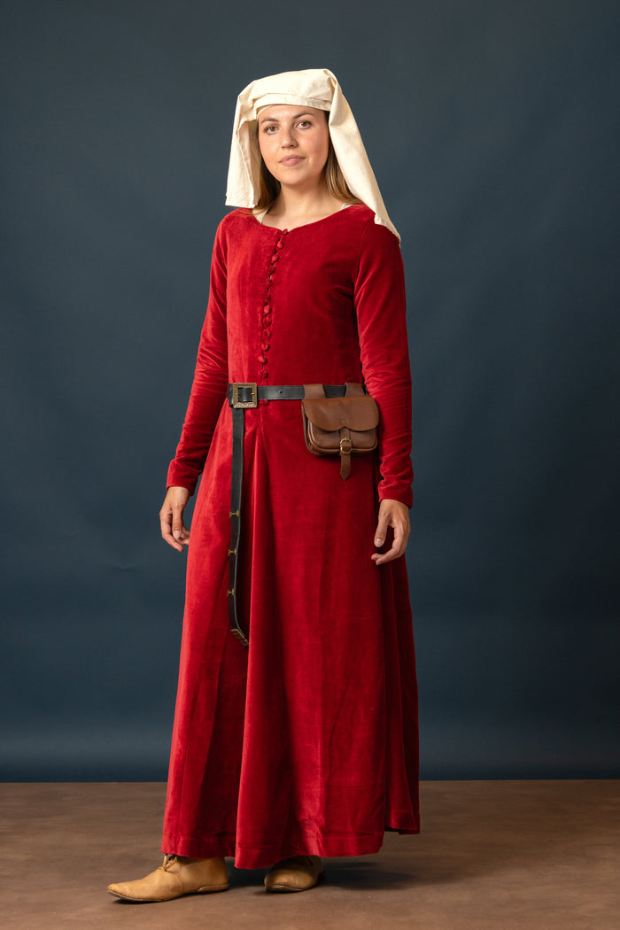 Cotehardie Colette, velvet, red