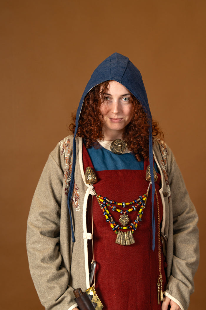Viking kaftan Skadi, sand, wool blend