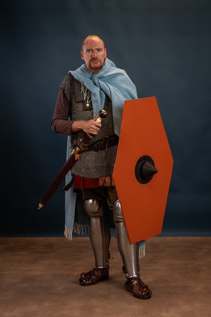 Germanic Iron Age cloak, wool, blue