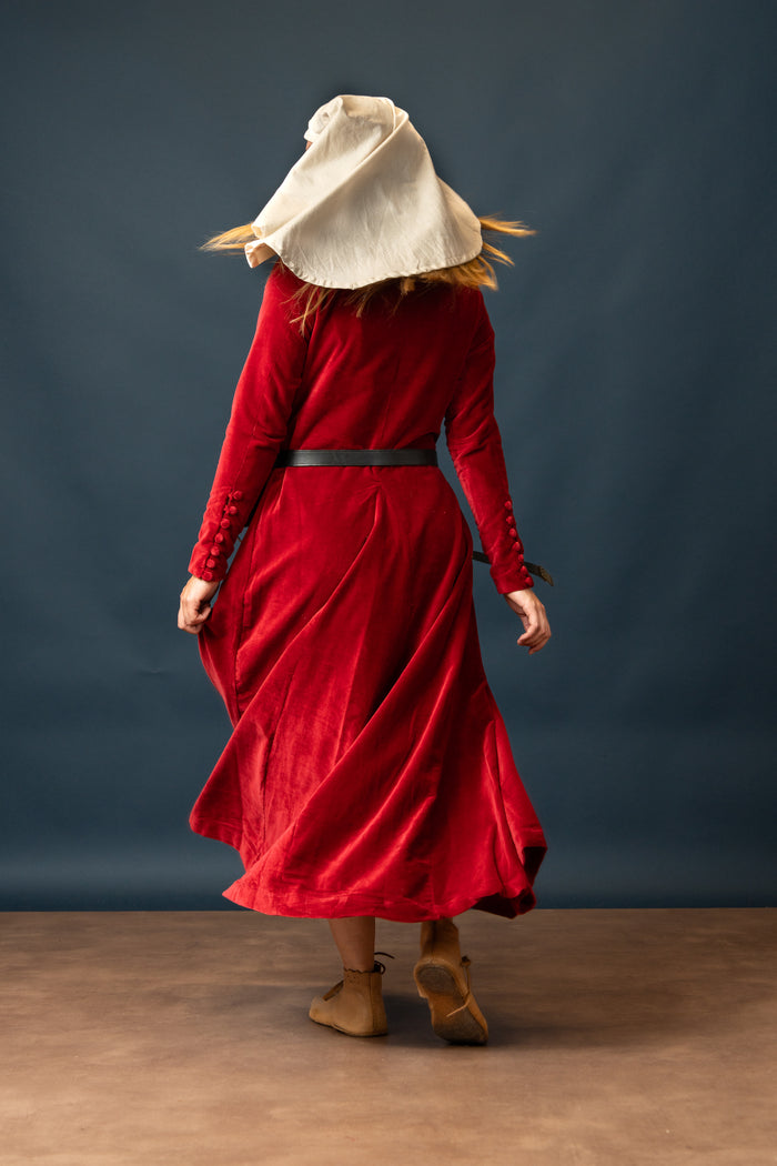Cotehardie Colette, velvet, red