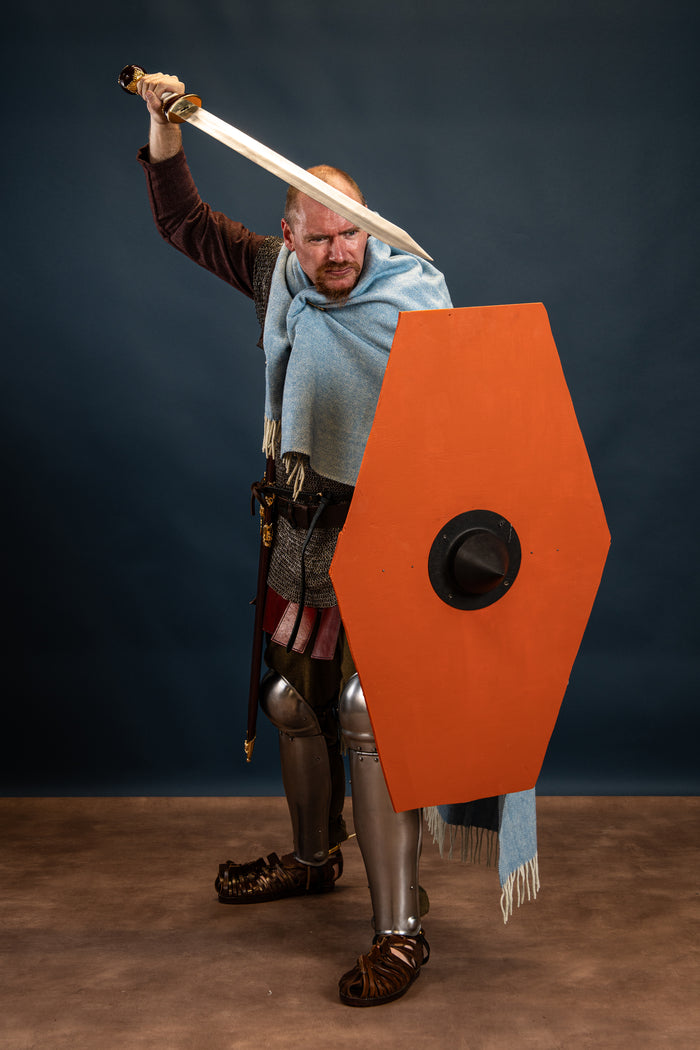 Germanic Iron Age cloak, wool, blue