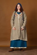 Viking kaftan Skadi, sand, wool blend