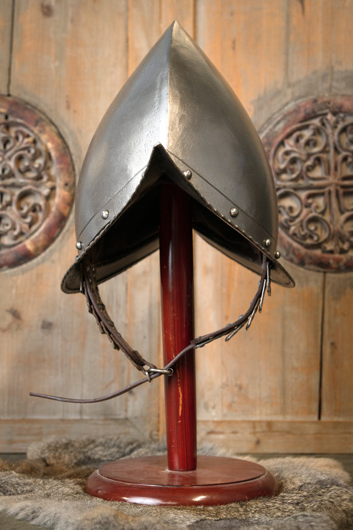 16th century Spanish cabasset, antique finish, 1.6 mm
