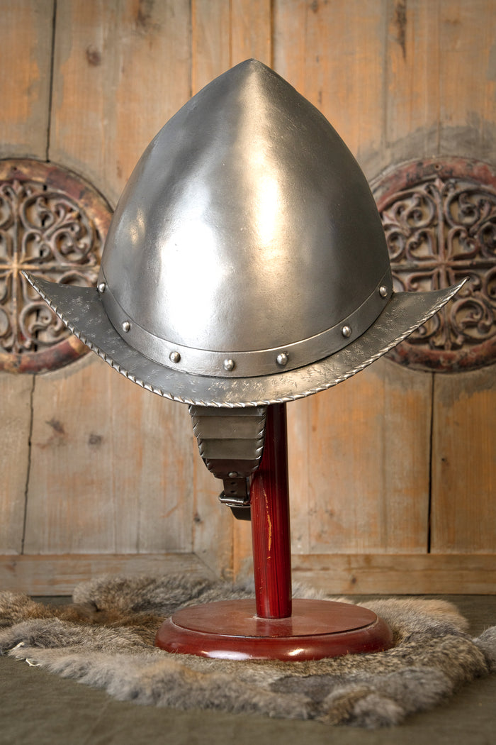 16th century Spanish cabasset, antique finish, 1.6 mm