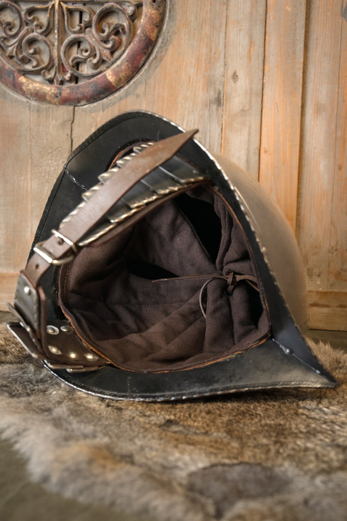 16th century Spanish cabasset, antique finish, 1.6 mm