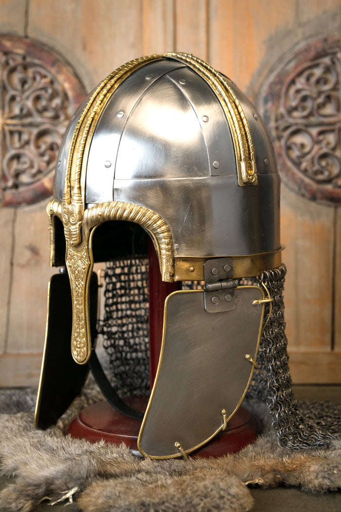 Coppergate helmet, 1.6 mm, riveted aventail