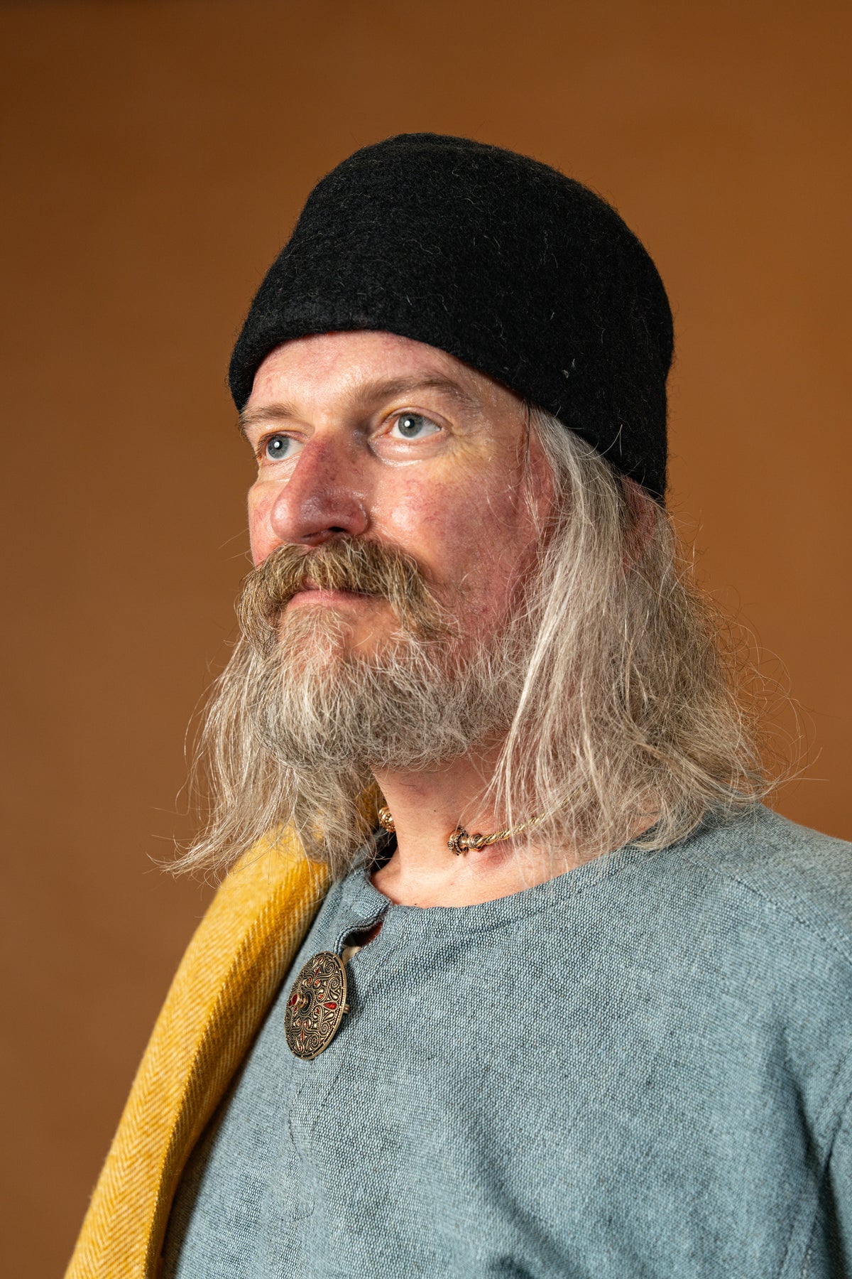 15th century felt hat Dürer, black, wool felt