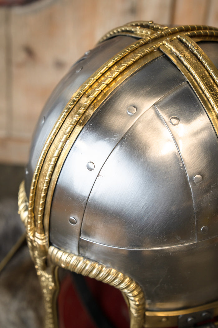 Coppergate helmet, 1.6 mm, riveted aventail