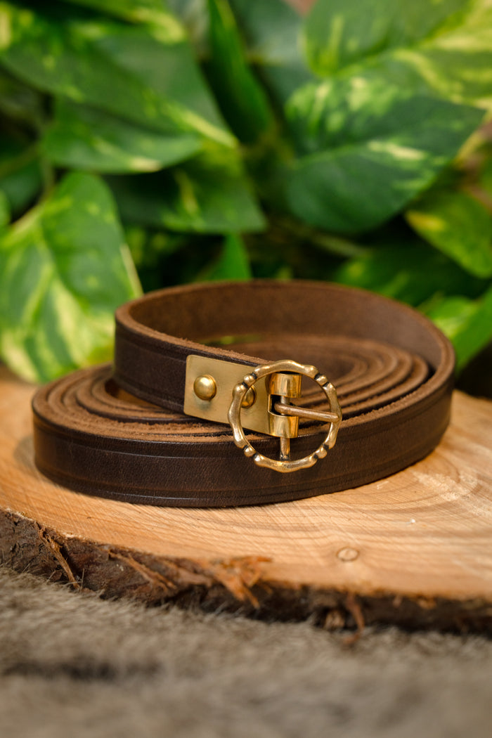 15th century belt Anjou, 150 cm, brown