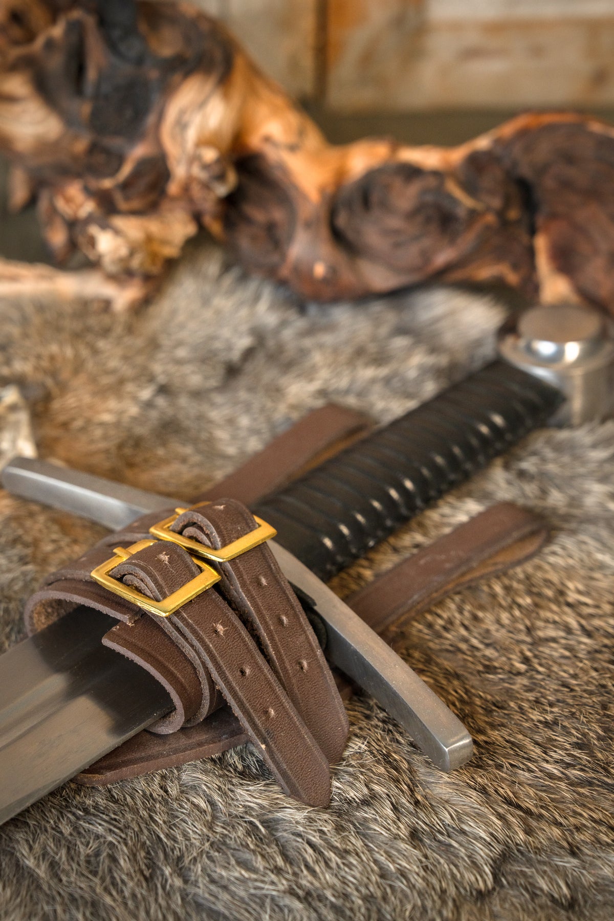 Leather sword frog
