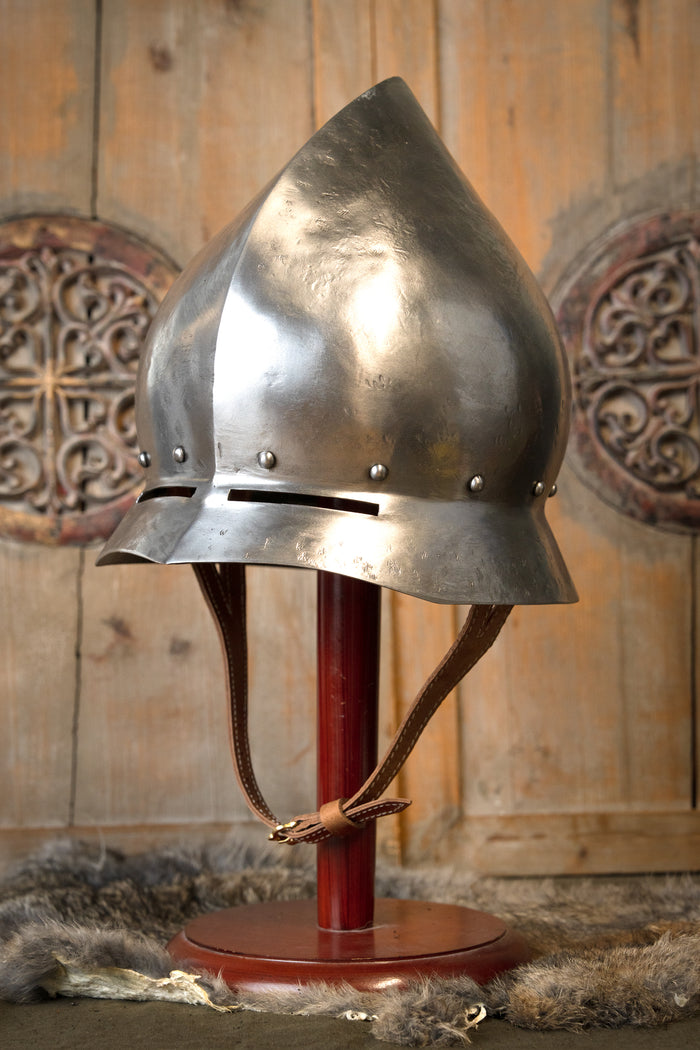 15th century German kettle hat, antique finish, 1.6 mm