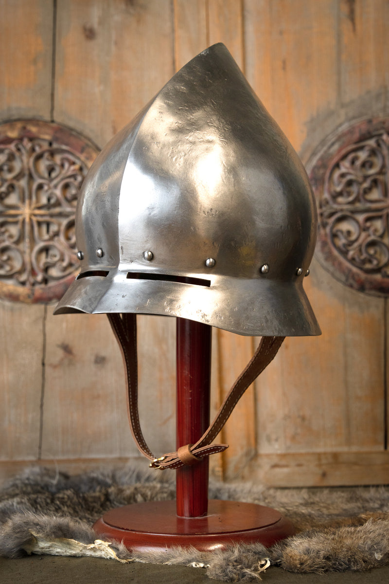 XV-wieczny niemiecki hełm kociołkowy z wykończeniem antycznym, 1,6 mm