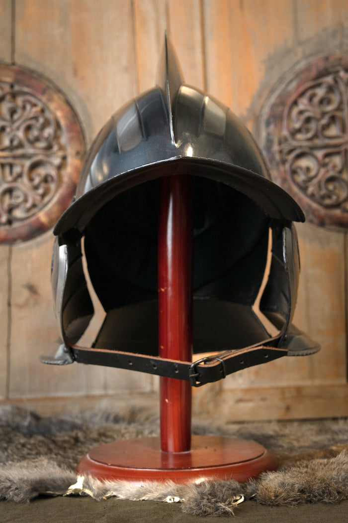 16th century burgonet Kaspar, bronzed, 1.2 mm
