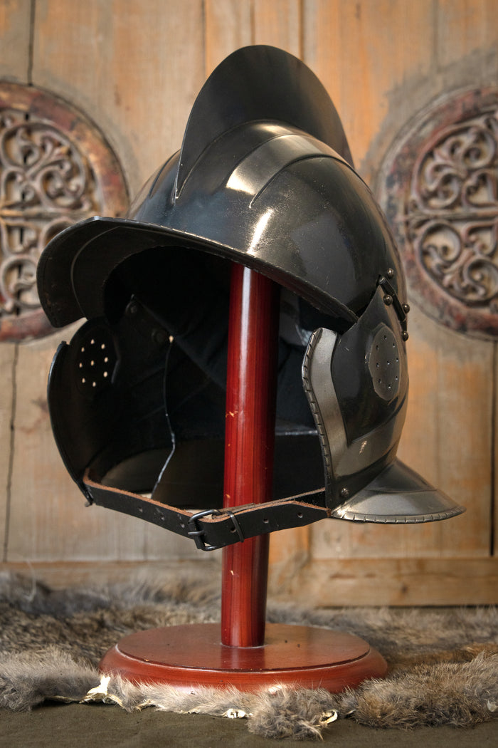 16th century burgonet Kaspar, bronzed, 1.2 mm