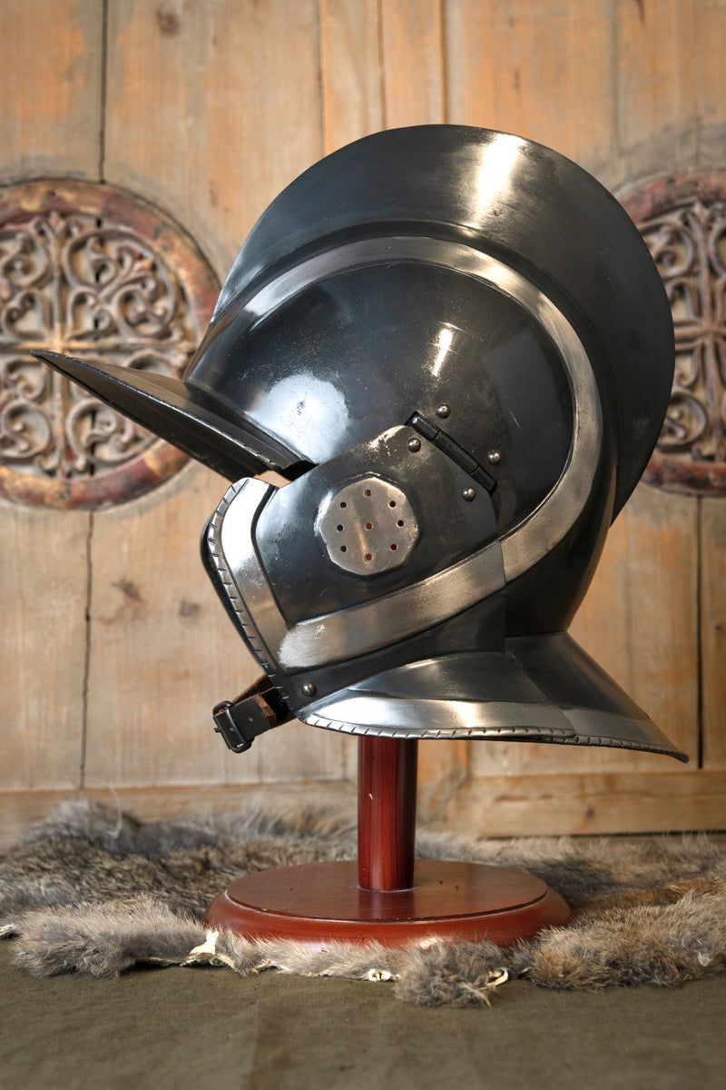 Burgonet Helm Kaspar 16. Jahrhundert, gebronzt, 1,2 mm