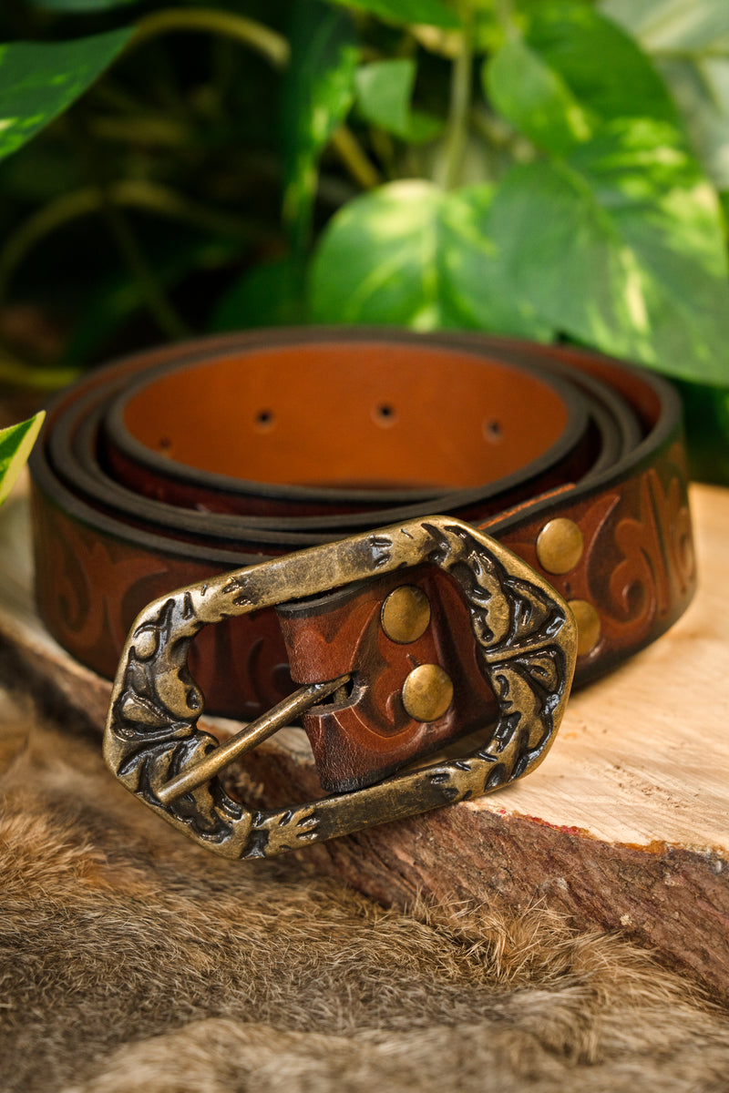 Ledergürtel Siofra, 130 cm, braun