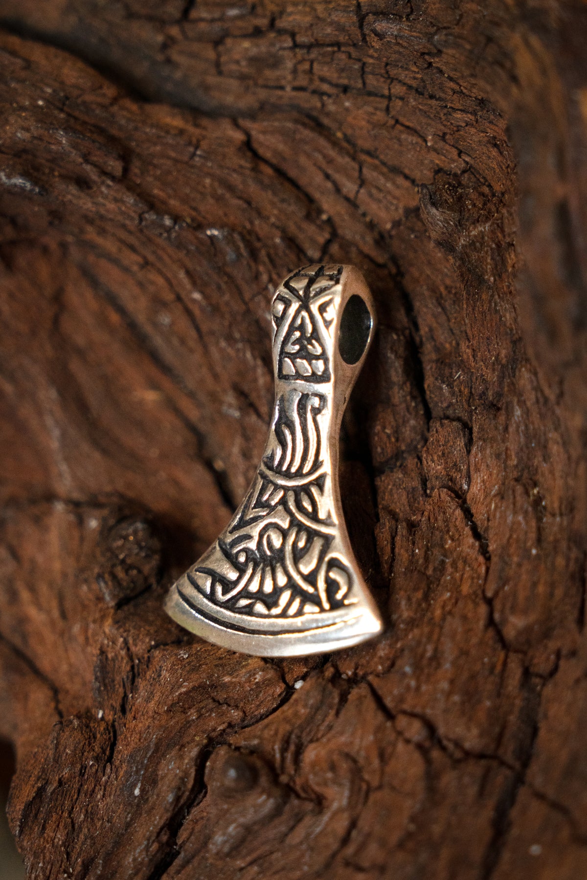 Germanic axe pendant, sterling silver