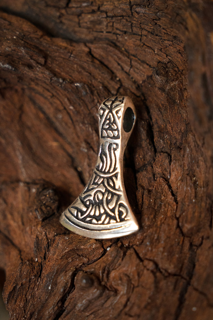 Germanic axe pendant, sterling silver
