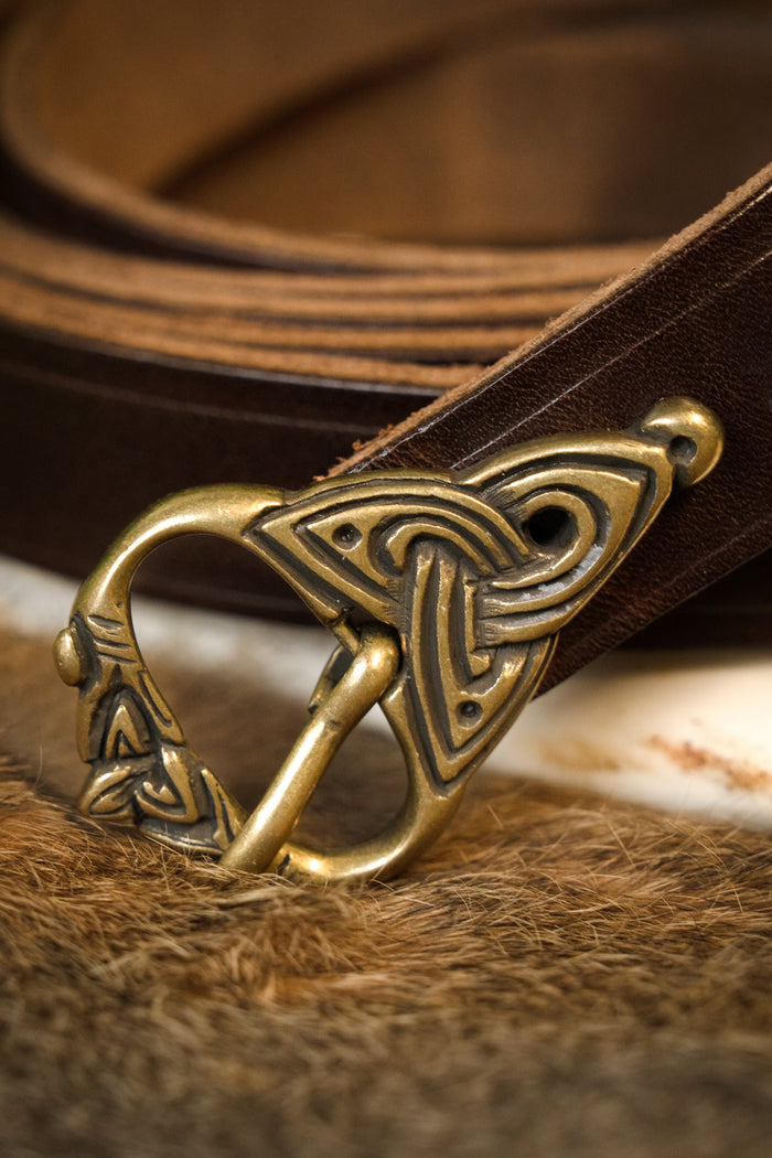 Viking belt Borre style, 165 cm, brown